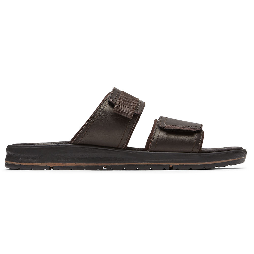 Rockport Mens Slides Brown - Lucky Bay Dress - UK 614-JIDSUK